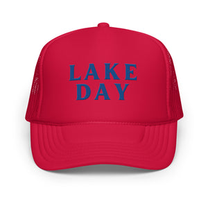 LAKE DAY® (Blue text) Embroidered Trucker Hat
