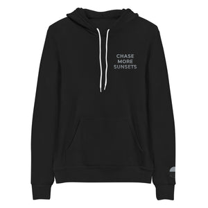 CHASE MORE SUNSETS Embroidered Unisex hoodie