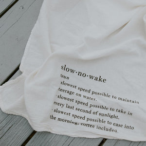 slow no wake tea towel