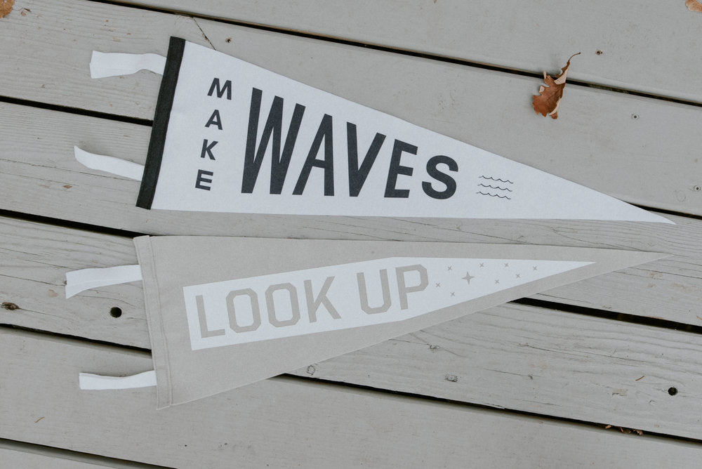 Make Waves Look Up oxford pennant