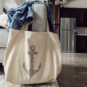 LAKE DAY + Anchor Icon Large Organic Tote Bag | On Demand