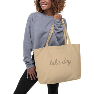 LAKE DAY + Anchor Icon Large Organic Tote Bag | On Demand