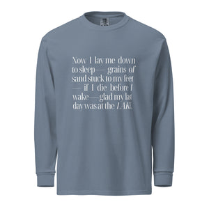 LAKE PRAYER Garment-dyed Heavyweight Long-sleeve Shirt