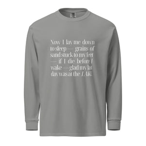 LAKE PRAYER Garment-dyed Heavyweight Long-sleeve Shirt