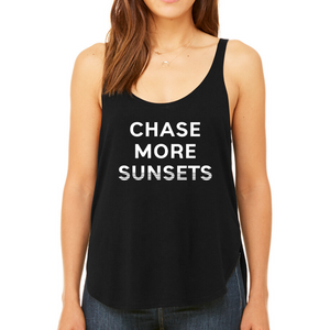 Chase More Sunsets Flowy Tank
