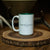 15 oz coffee mug white and green