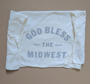 God Bless the Midwest tea towel