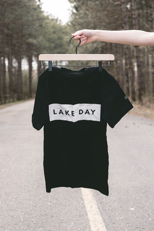LAKE DAY Black Tee Shirt