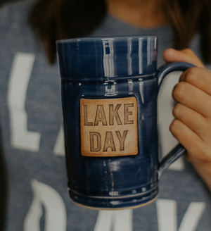 Ceramic Mug | Chase More Sunsets, Lake Day, Sun Moon Woods Water