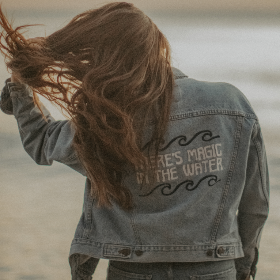MAGIC IN THE WATER | Custom Embroidered Vintage Denim Jacket