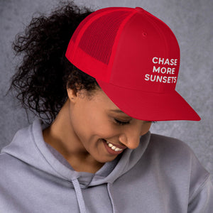 CHASE MORE SUNSETS Trucker Cap