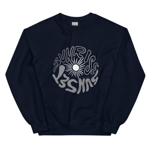 SUNRISE SUNSET Unisex Sweatshirt (gray/white design)