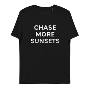 CHASE MORE SUNSETS Unisex Organic Cotton Tee