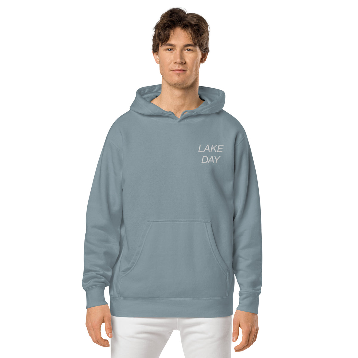 LAKE DAY Unisex Pigment Dyed Hoodie