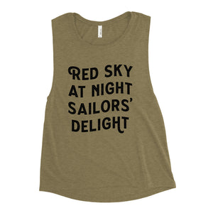 RED SKY AT NIGHT Ladies’ Muscle Tank